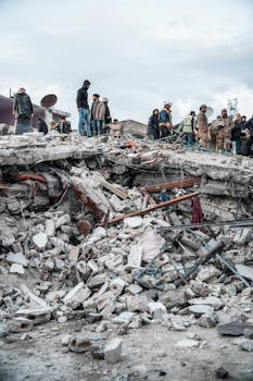 People in a Destroyed City